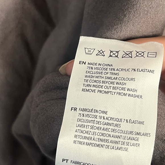 New VARLEY Portland High Neck Midlayer Sweater in Deep Charcoal size XS - Picture 5 of 7